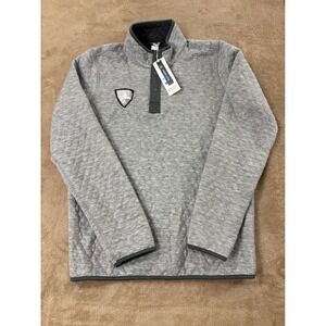 Marine Layer Reversible Corbet Pullover Mens S Heather Grey Diamond NEW logo
